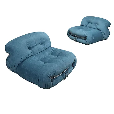 Poltrone Soriana di Afra & Tobia Scarpa per Cassina Anni 70