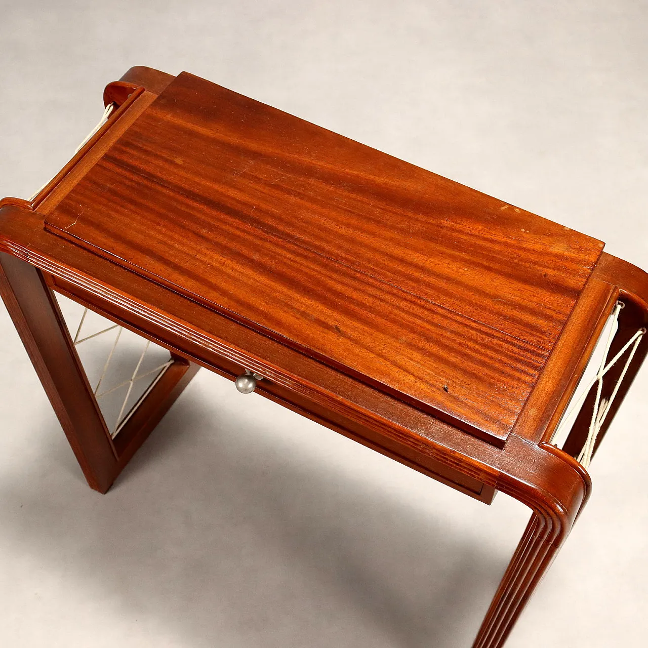 Console table in mahogany veneer, 1940s 4
