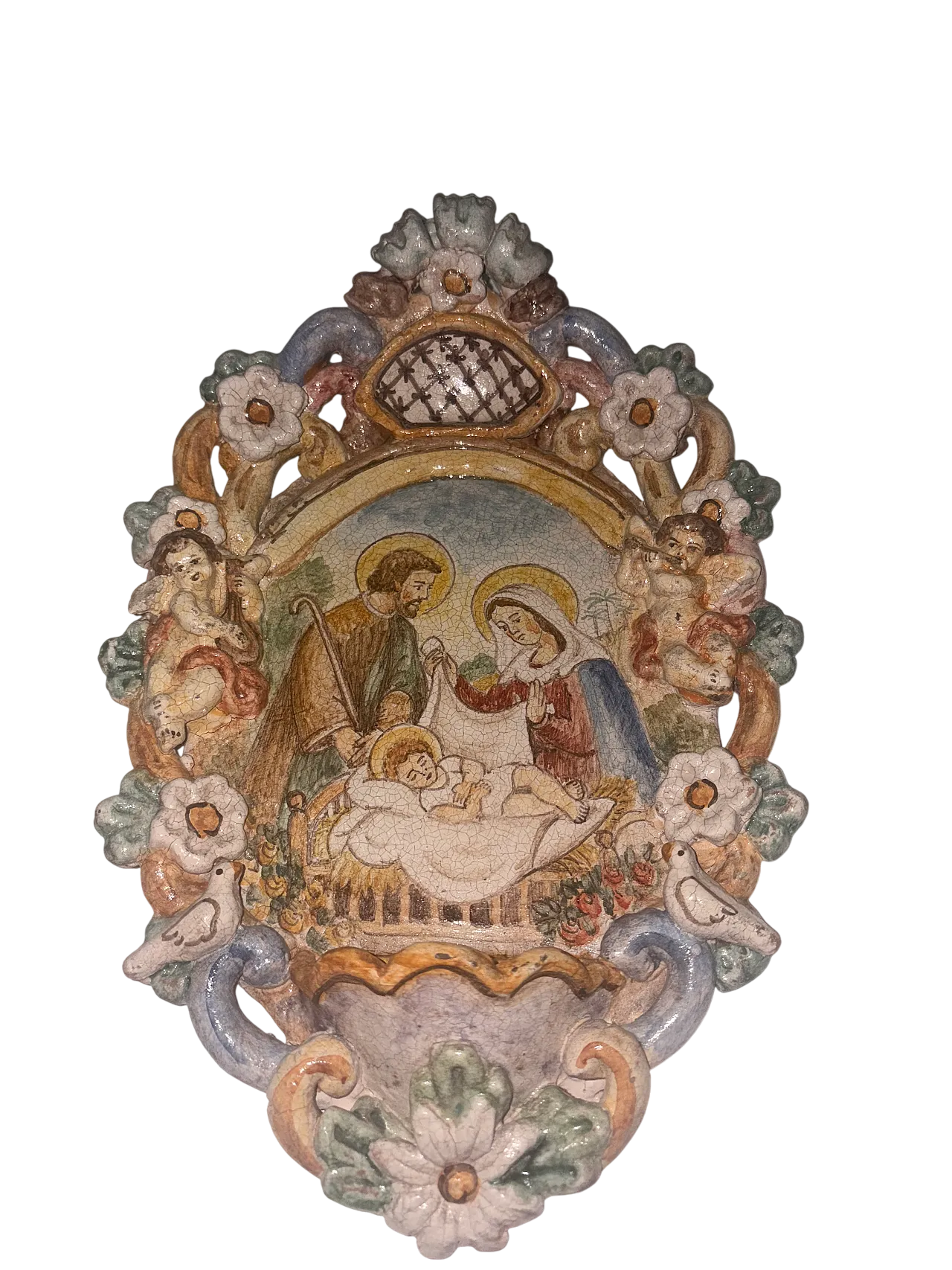 Acquasantiera sacra famiglia, anni '50 9