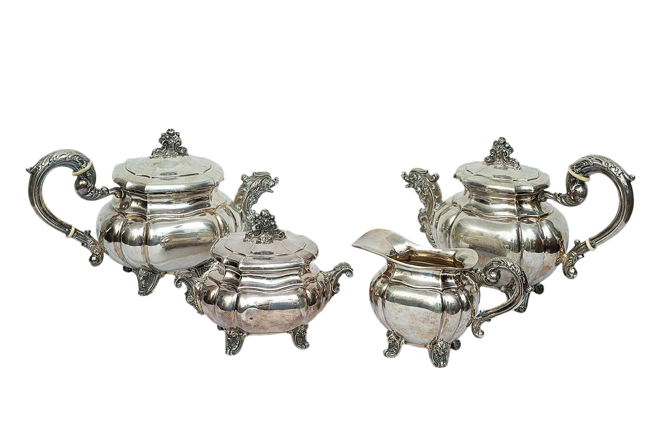 Silver service Neapolitan empire style, early 20th century 9