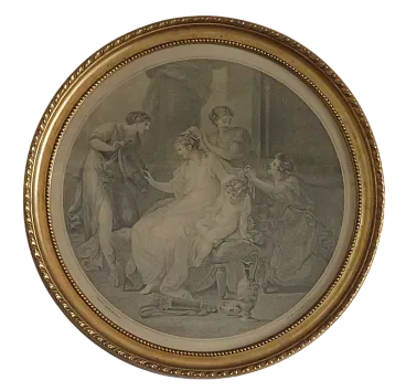 Trotter seppia inciso inciso dello specchio di Venere da parte di un Kauffman