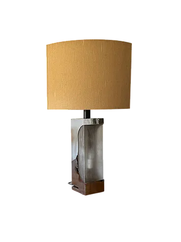 Base chromed table lamp Hollywood Regency, Luci Italia, 1970