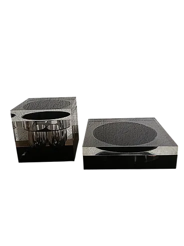 Soldi & Scati Milano due scatole in plexiglass design Ingo knuth 1975