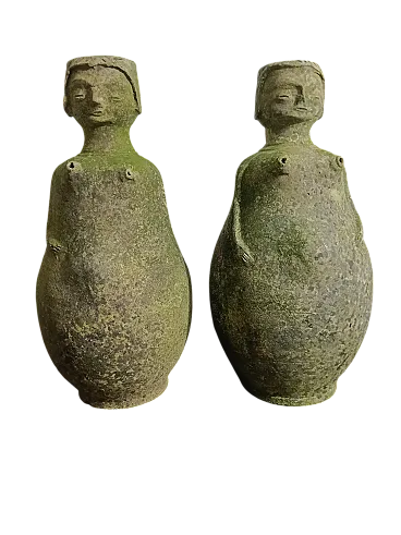 Coppia anfore antiche antropomorfe