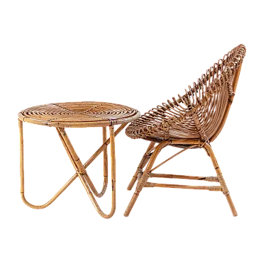 Set in bambù di manifattura italiana degli anni  60