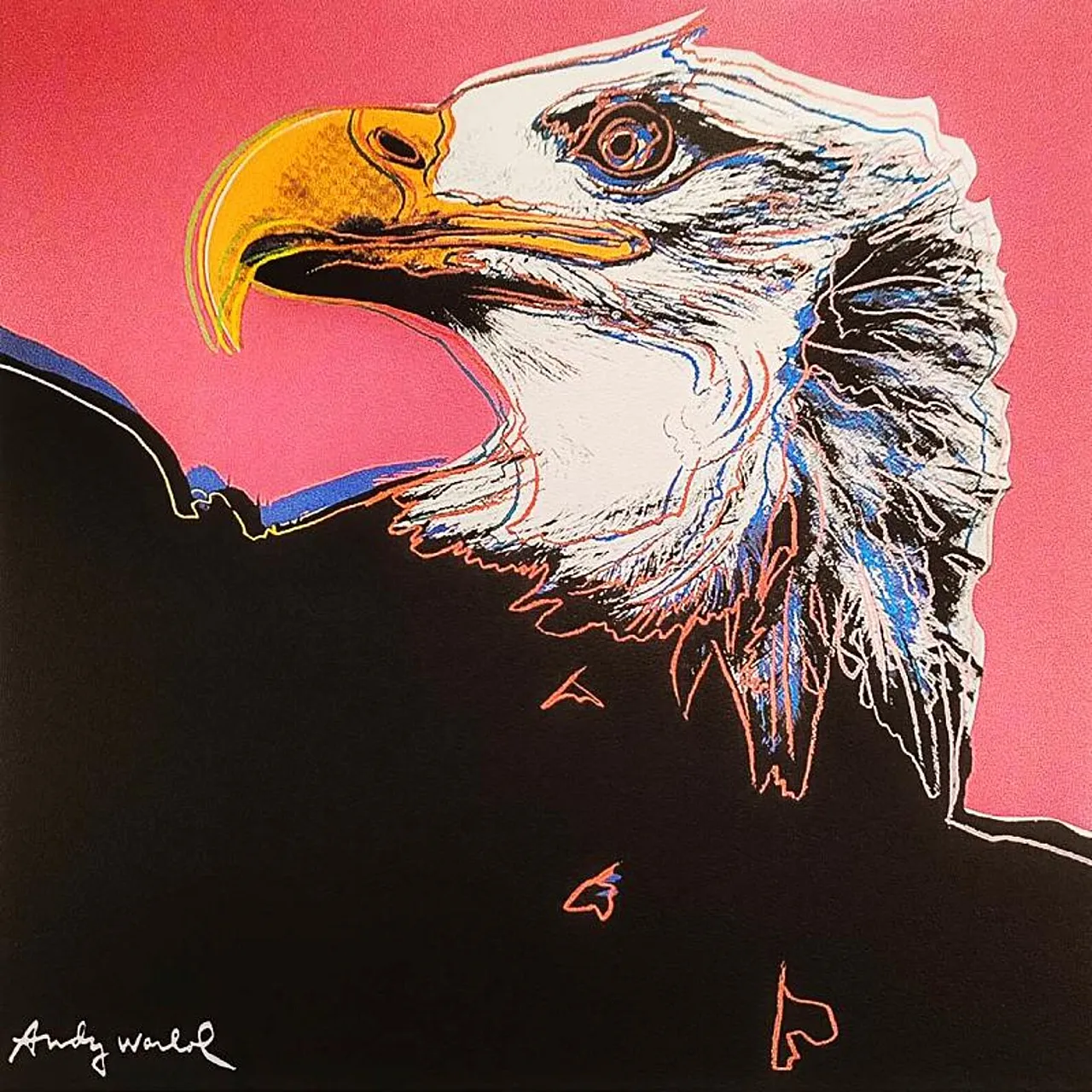 Eagle di Andy Warhol, litografia in edizione limitata di CMOA, anni 80 1