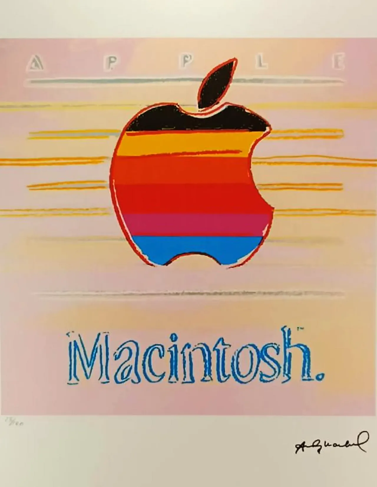 Macintosh di Andy Warhol, litografia in edizione limitata, anni '80 2