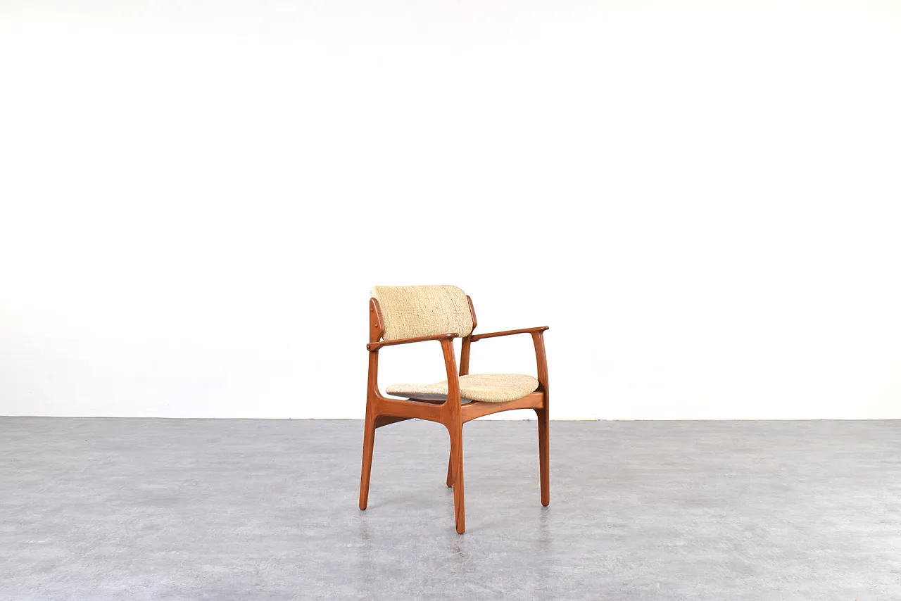 Teak Dining Chair by E. Buch for O.D. Møbler, 1960s 1