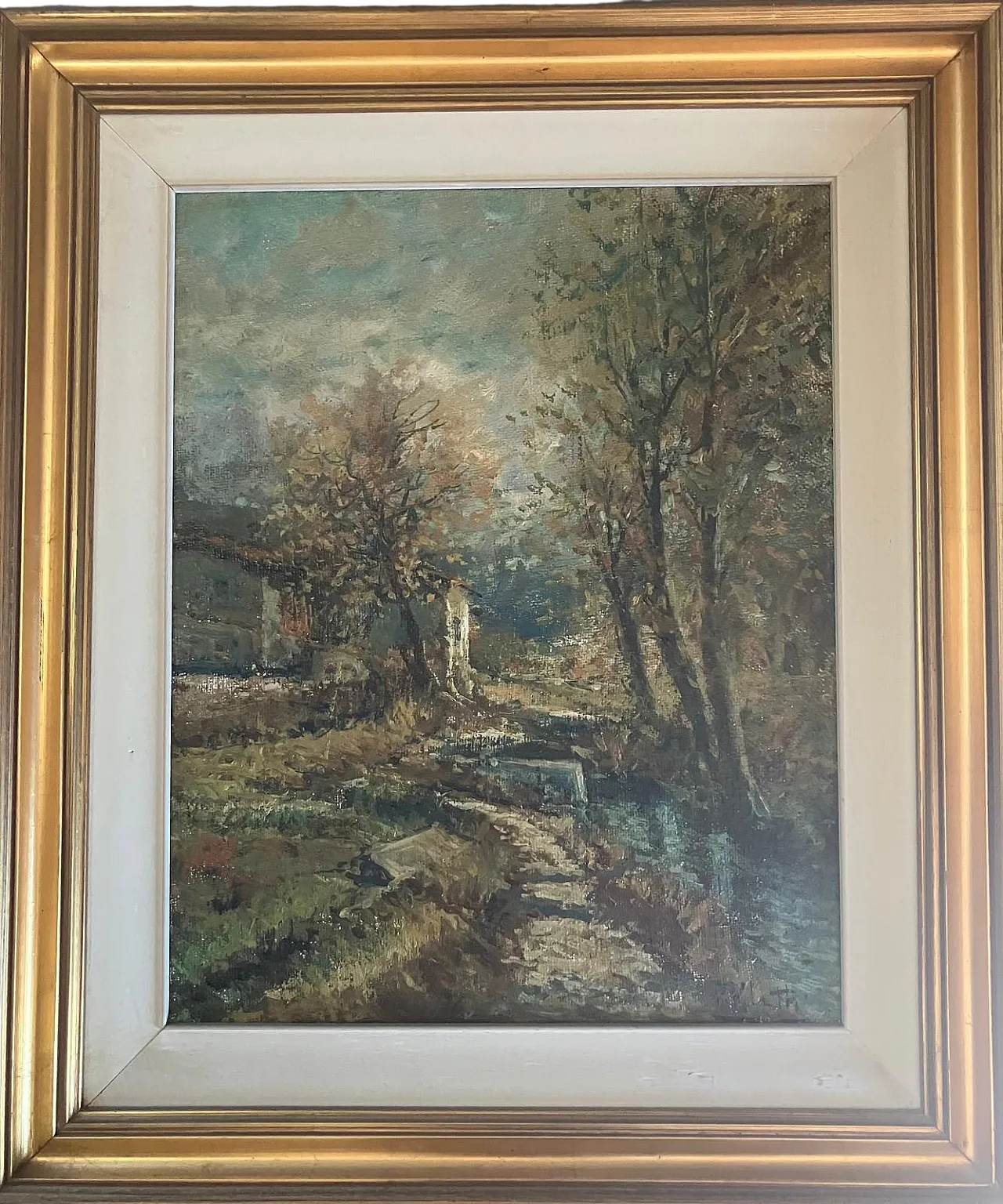Pietro Virgilio Lietti, rural landscape, oil on canvas 4