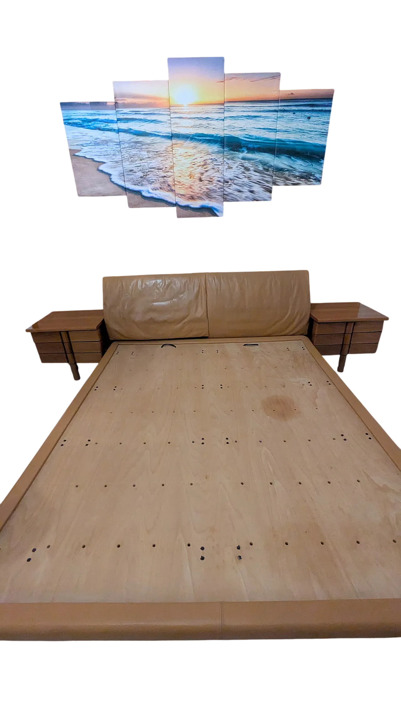 Letto e comodini Marlo di Afra e Tobia Scarpa per Molteni, anni '90 4