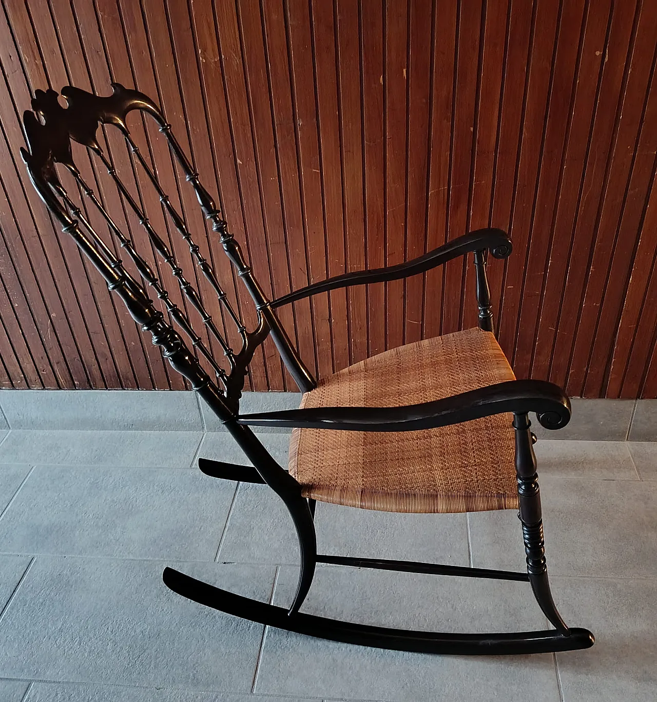 Sedia a dondolo Chiavarina metà ‘900 4