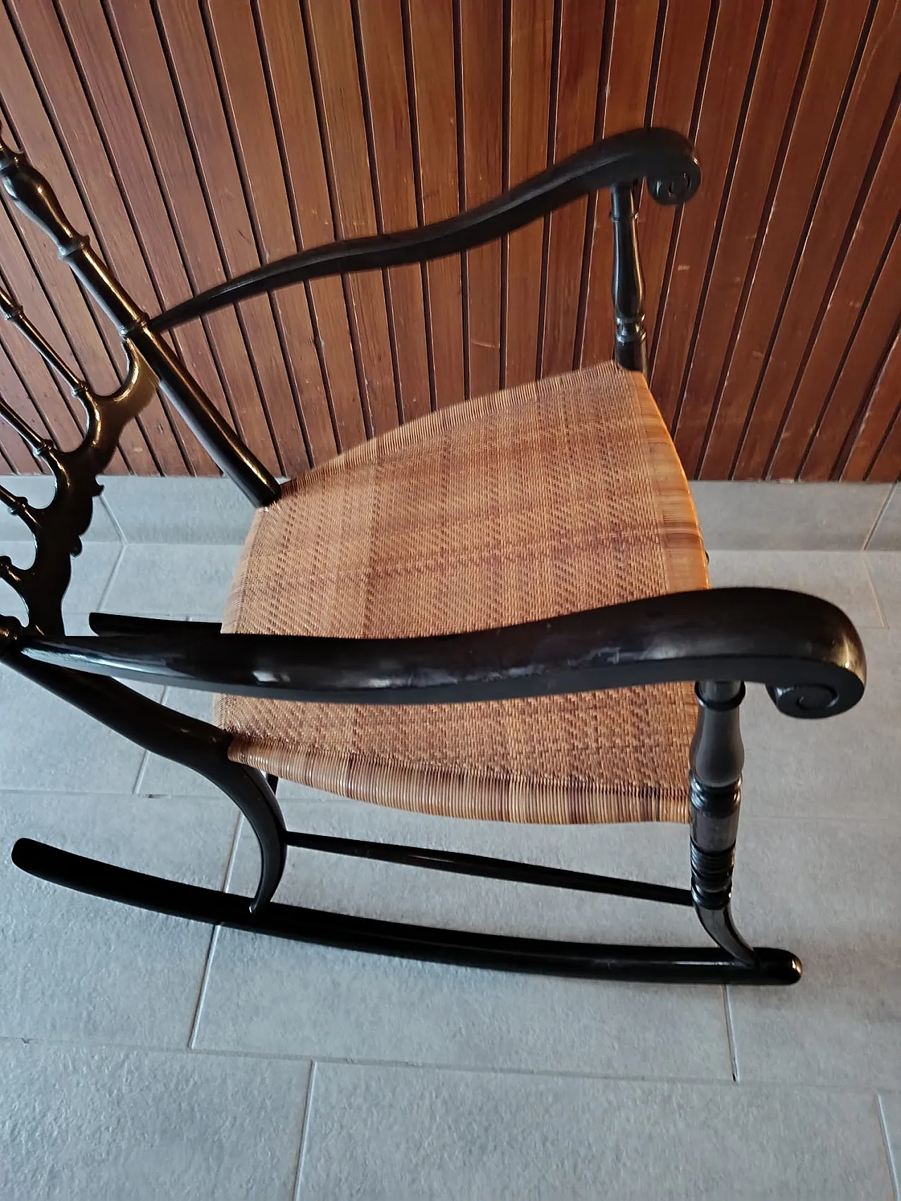 Sedia a dondolo Chiavarina metà ‘900 7