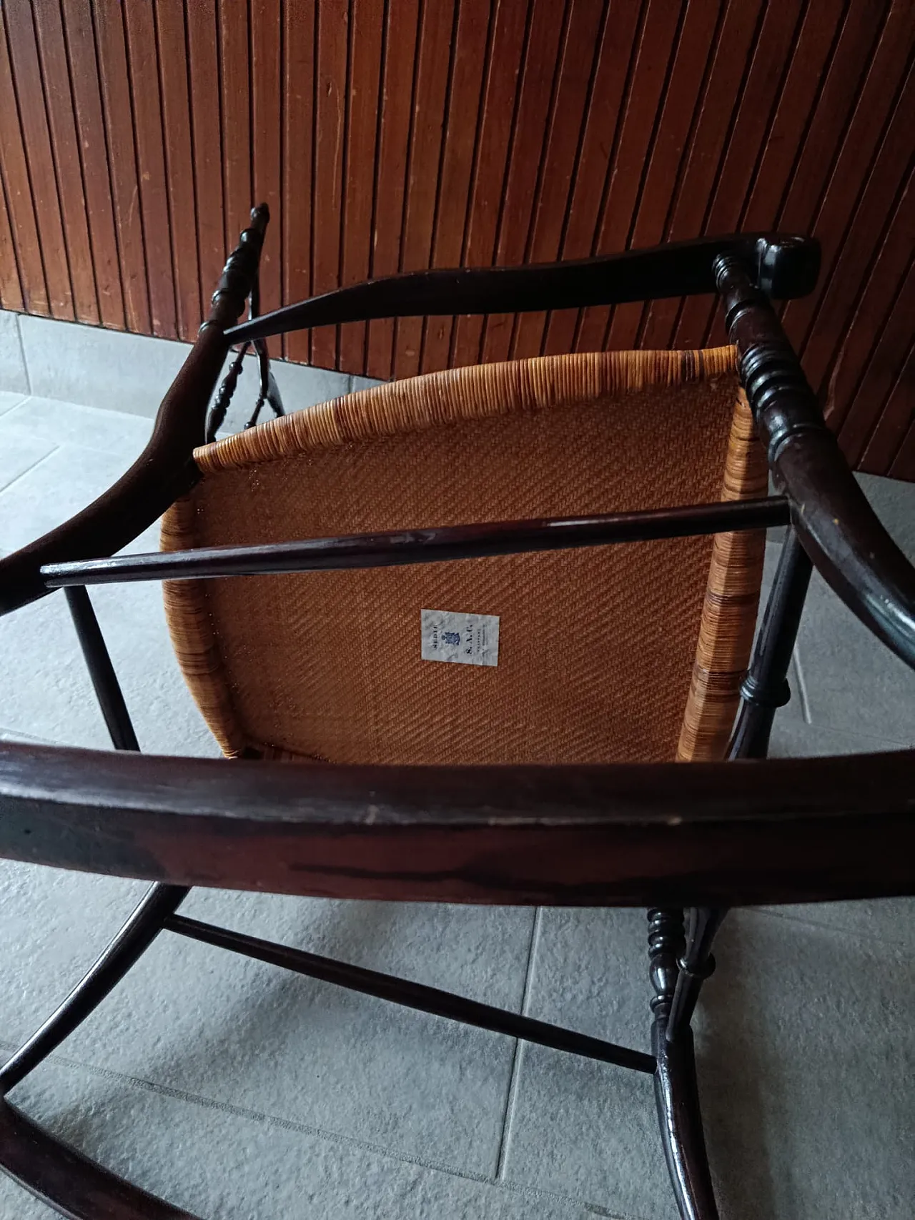 Sedia a dondolo Chiavarina metà ‘900 10