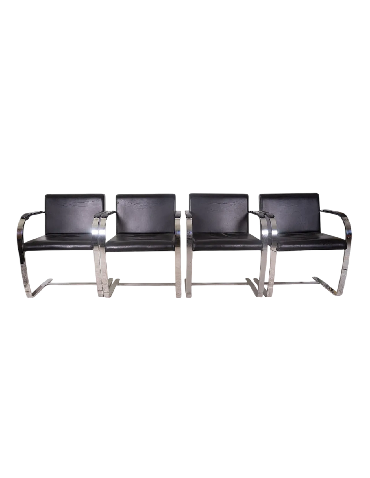 4 Poltrone in stile Brno di Mies van der Rohe, anni ’80 7