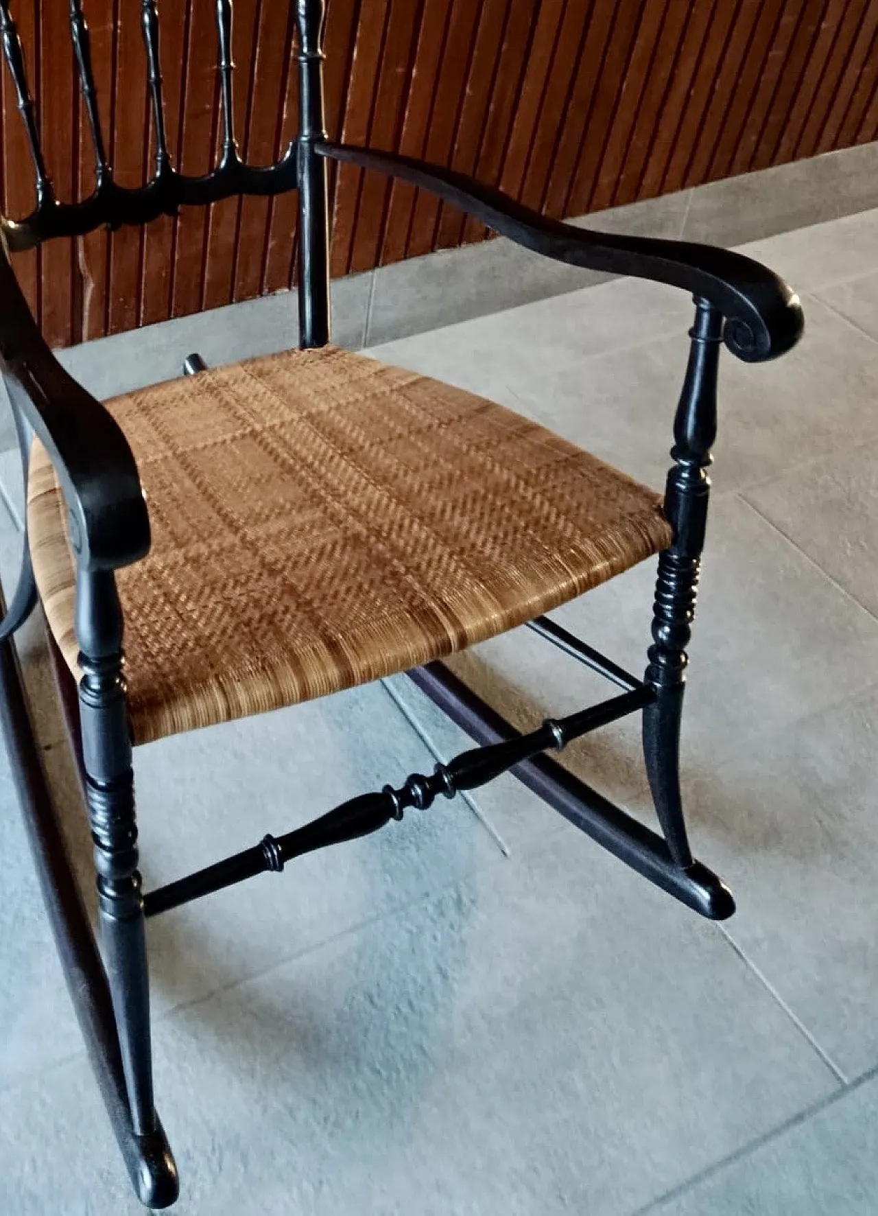 Sedia a dondolo Chiavarina metà ‘900 12