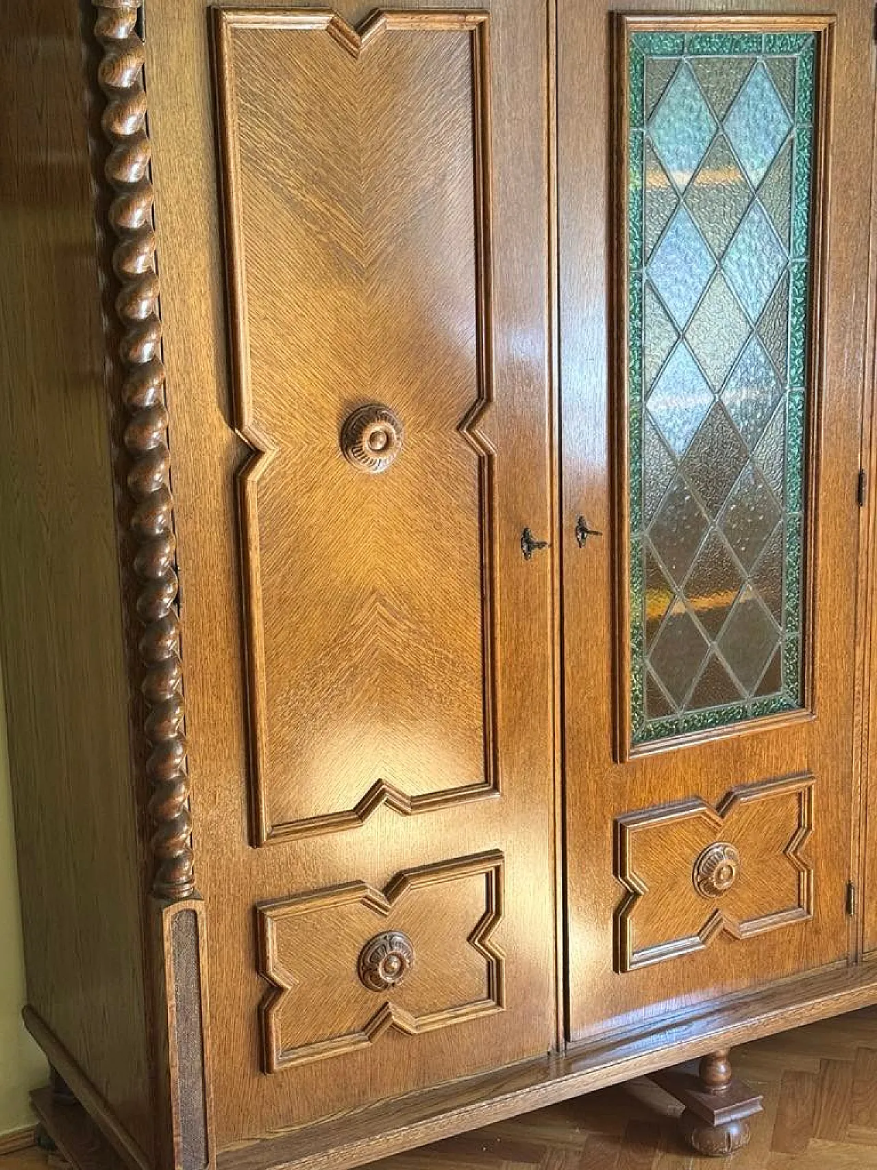 Spanish style oak wardrobe, early 20th century 5