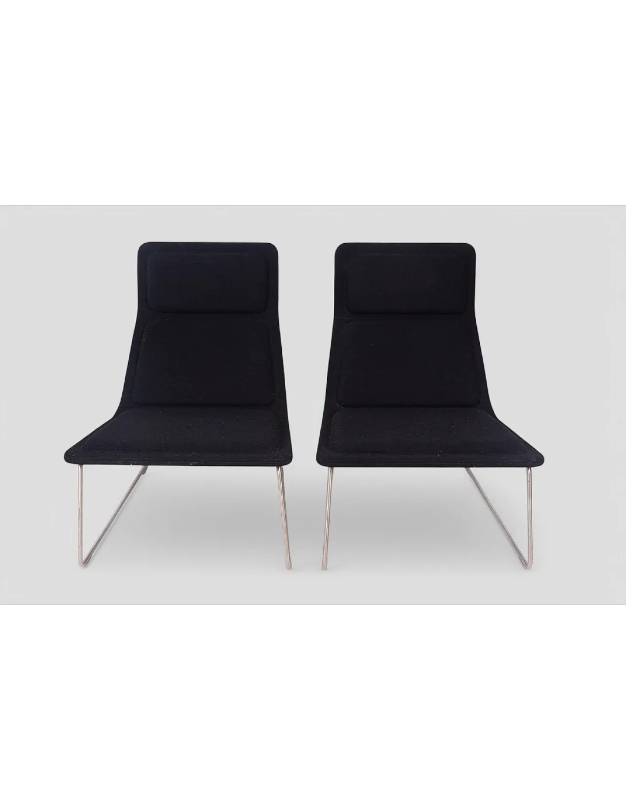 Coppia di poltrone in stile Pad di J.Morrison per Cappellini,anni 2000 1