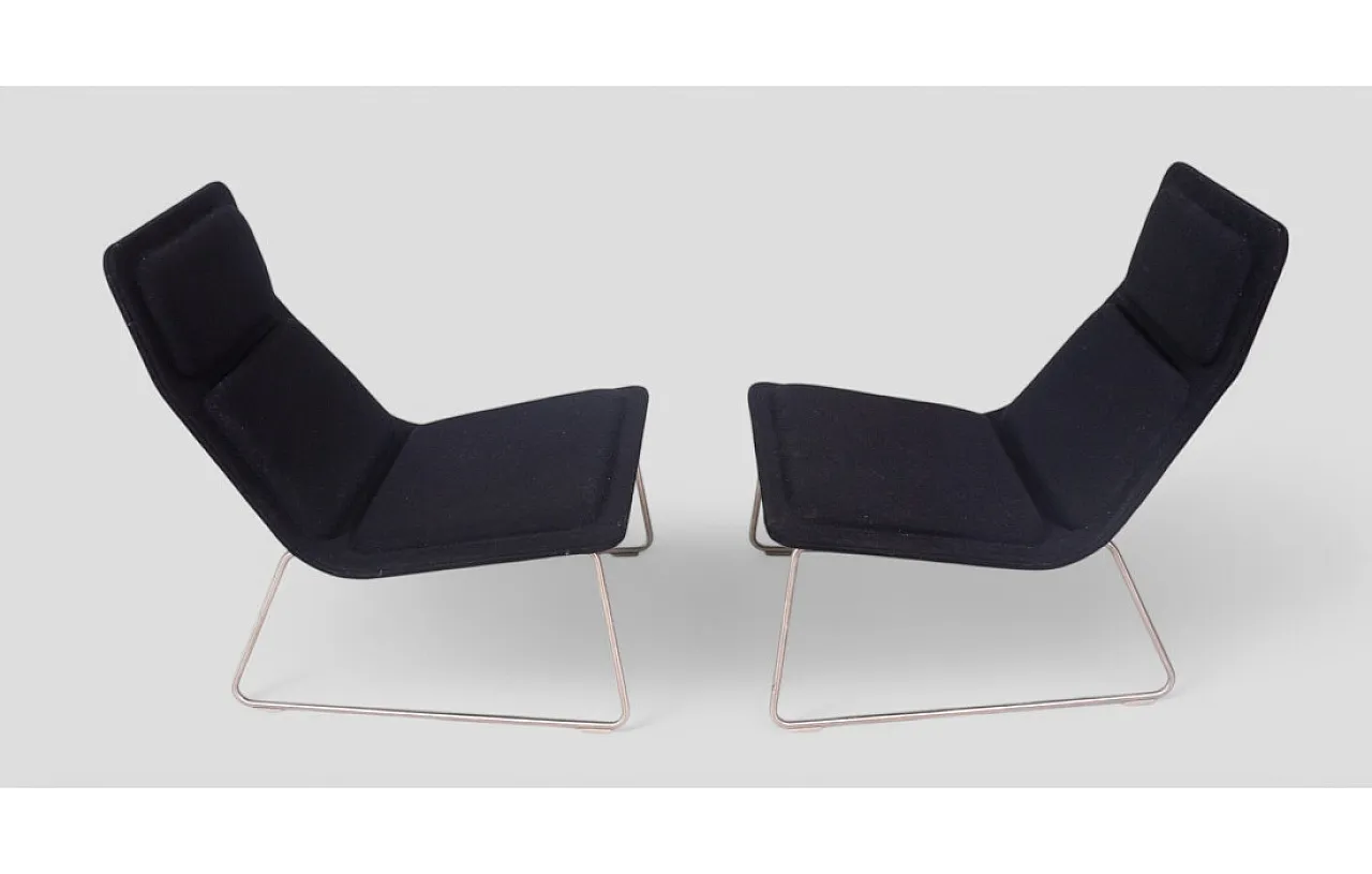 Coppia di poltrone in stile Pad di J.Morrison per Cappellini,anni 2000 3