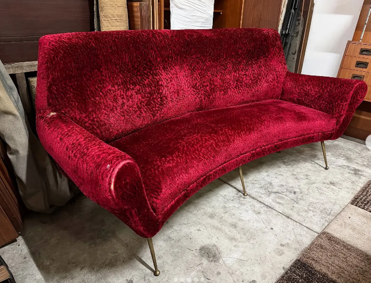 Divano a tre posti di Gigi Radice per Minotti, anni '50 1