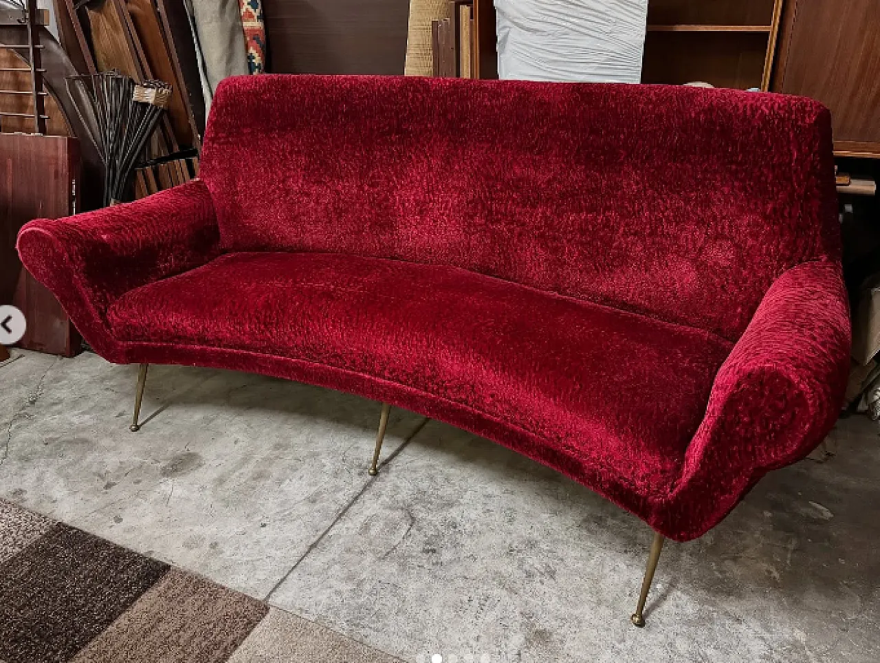 Divano a tre posti di Gigi Radice per Minotti, anni '50 2