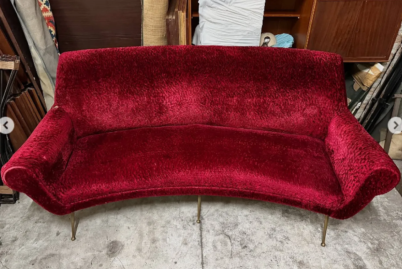 Divano a tre posti di Gigi Radice per Minotti, anni '50 3