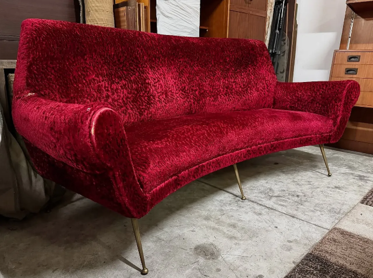 Divano a tre posti di Gigi Radice per Minotti, anni '50 4