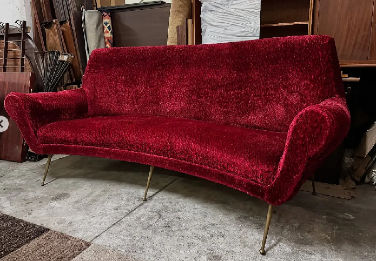 Divano a tre posti di Gigi Radice per Minotti, anni '50 5