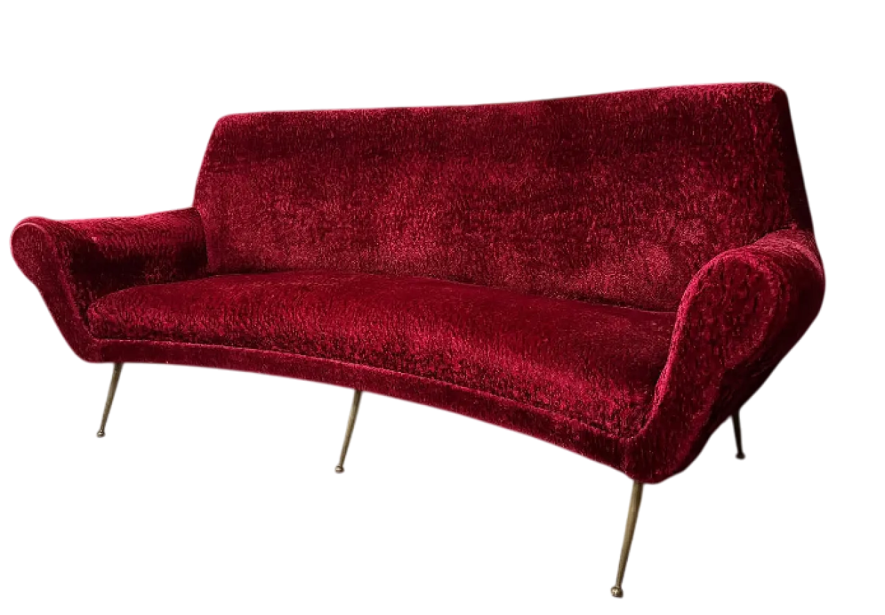 Divano a tre posti di Gigi Radice per Minotti, anni '50 6