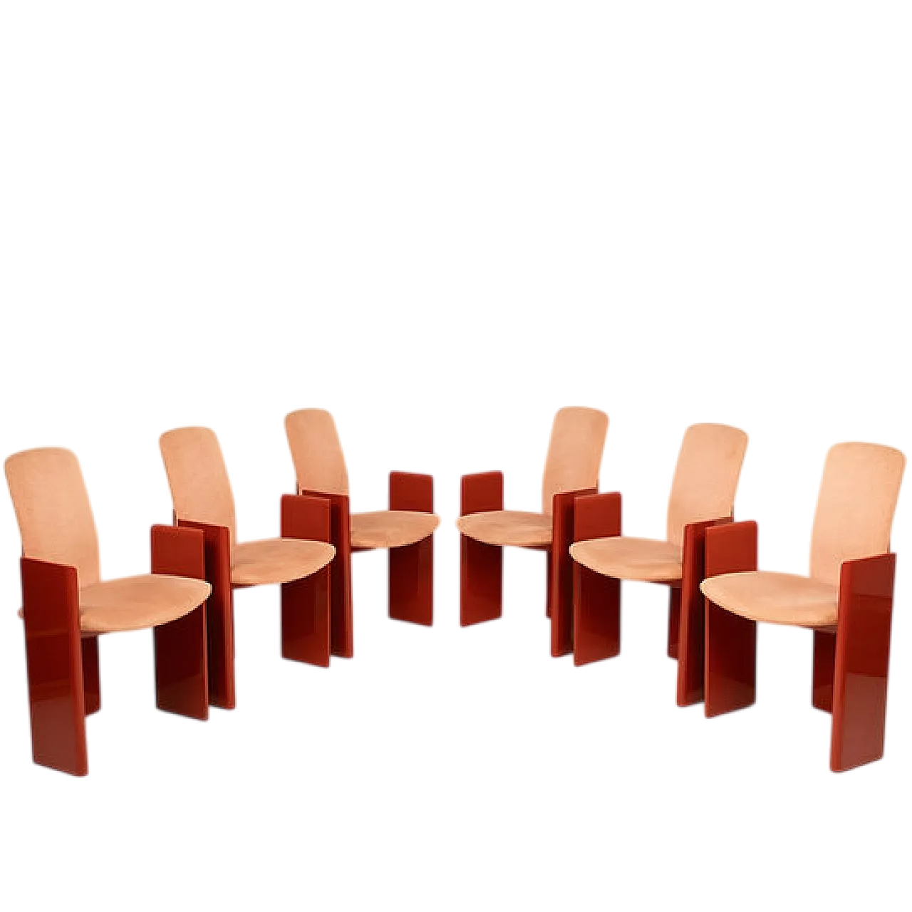 6 Sedie Kinu di Motomi Kawakami per Arflex, anni '80 8