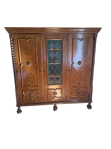 Armadio in stile spagnolo in quercia, inizio '900