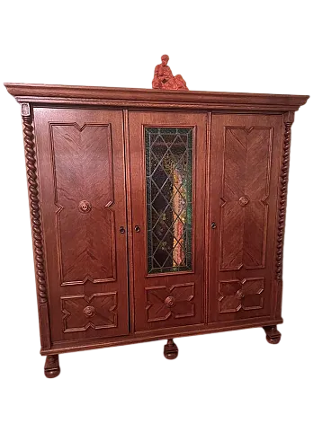 Armadio in stile spagnolo in quercia, inizio '900