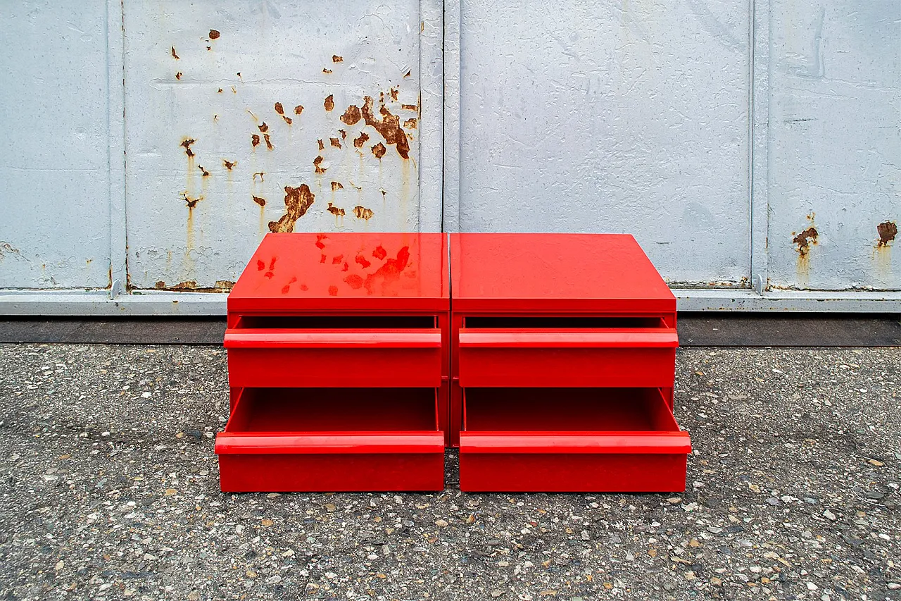 Pair of Model 4601 3-5 Bedside Tables by S.Fussell for Kartell, 1970s 2