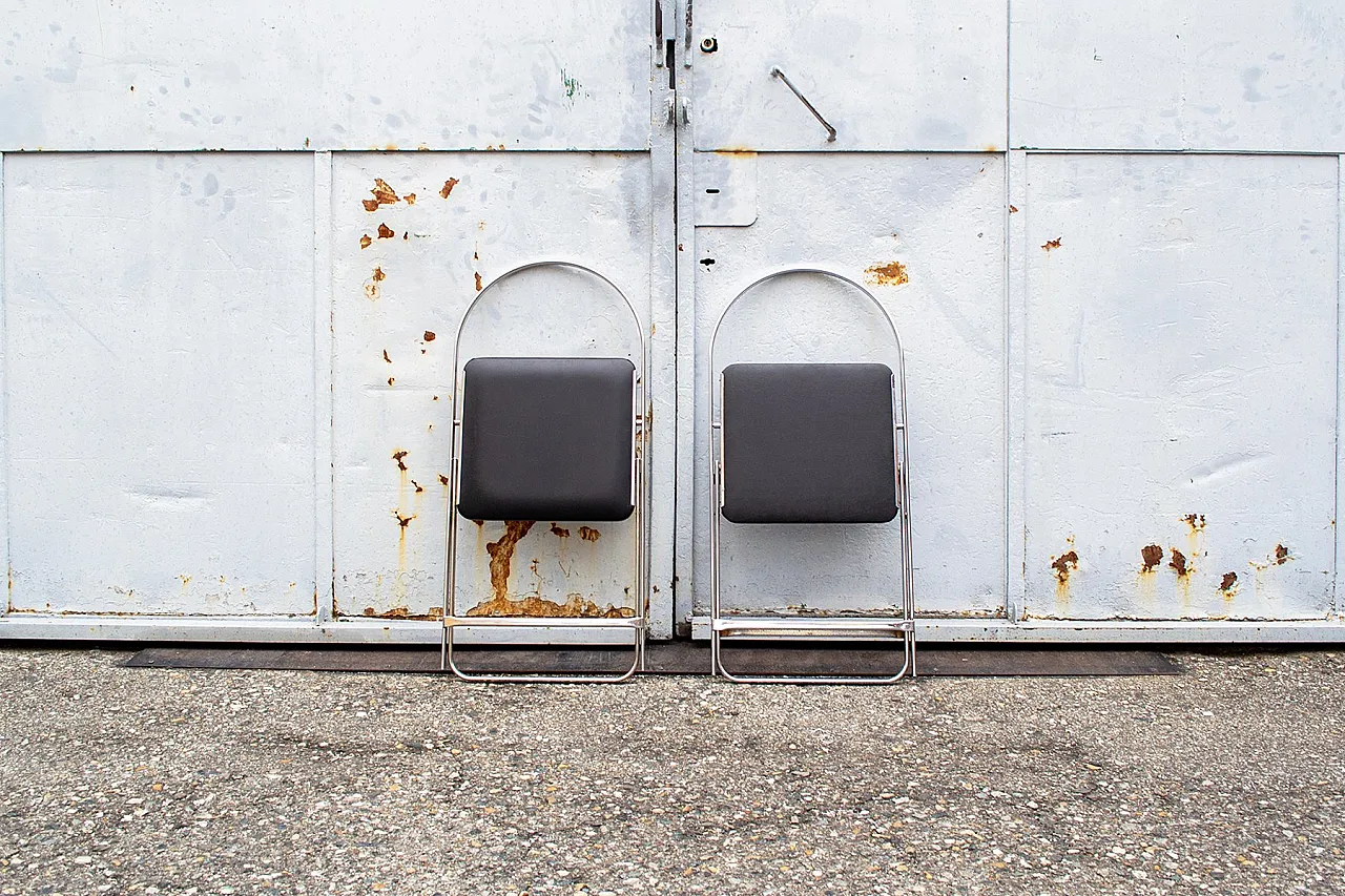 Coppia di sedie Aprilina di Gae Aulenti per Zanotta, anni '60 3