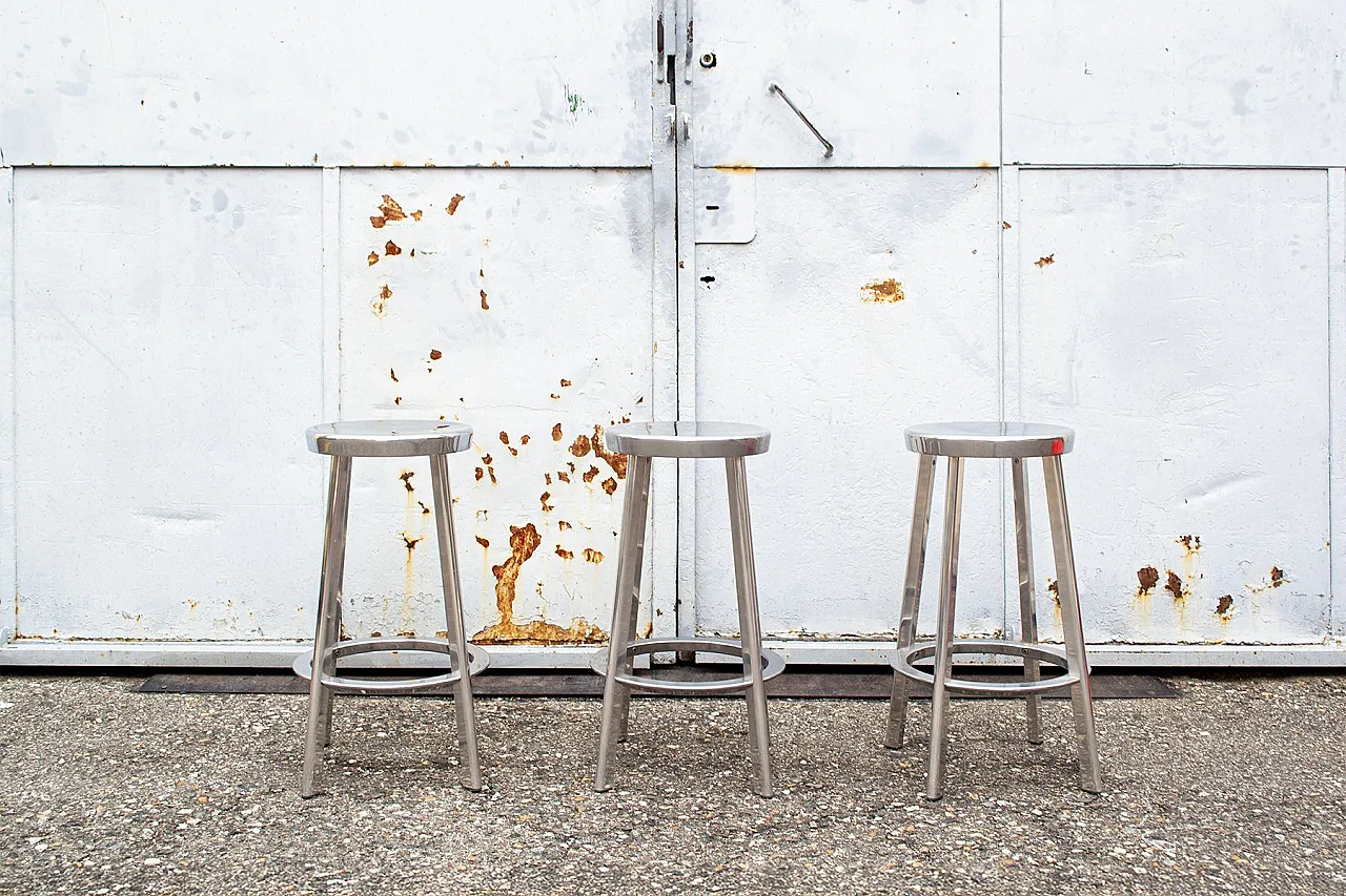 3 Sgabelli Déjà-Vu in alluminio di Naoto Fukasawa per Magis, anni 2000 1