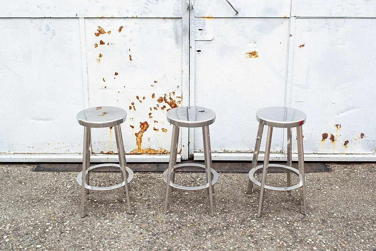 3 Sgabelli Déjà-Vu in alluminio di Naoto Fukasawa per Magis, anni 2000 2