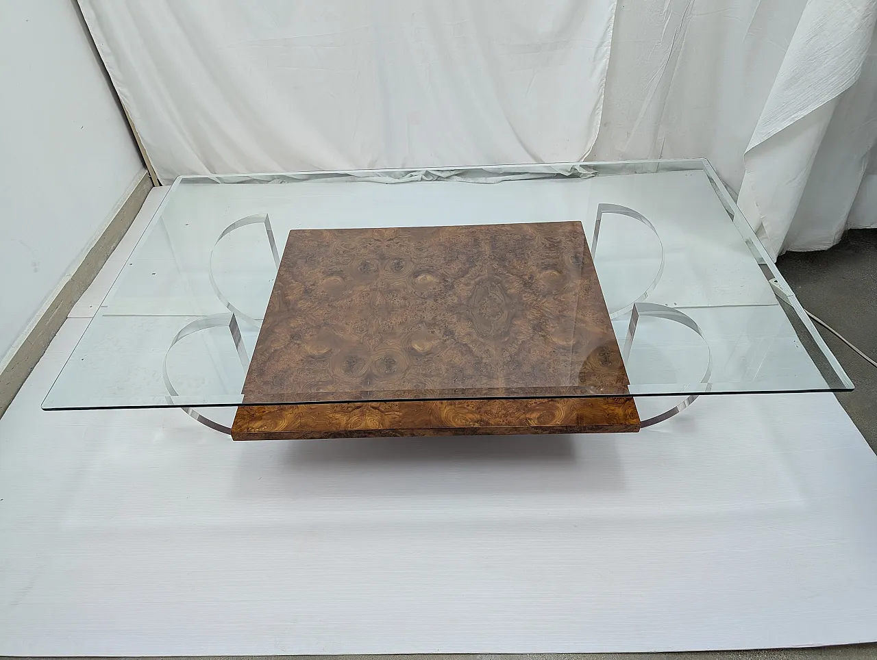 Tavolino da caffè in stile Hollywood Regency, anni '70 2