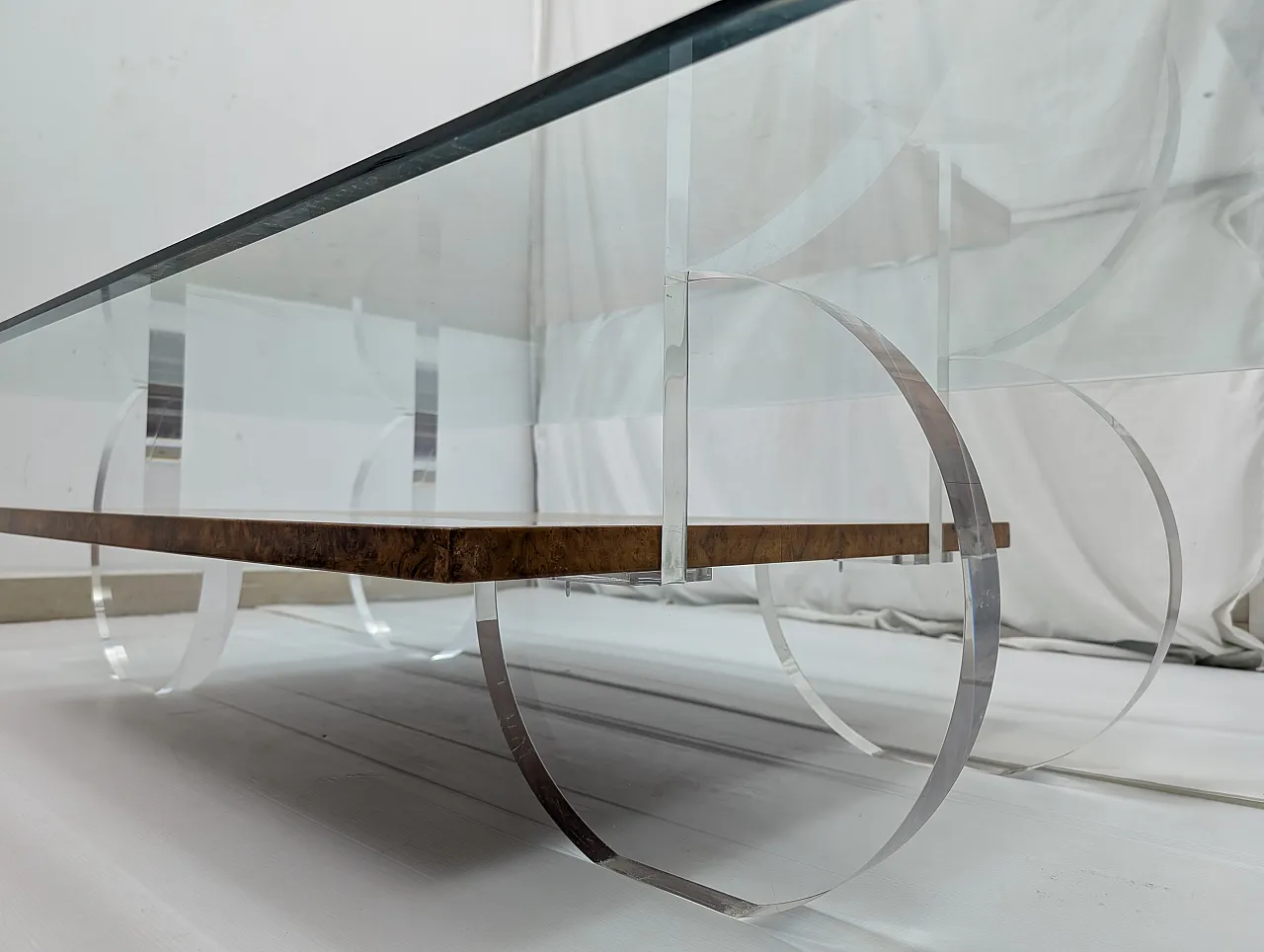 Tavolino da caffè in stile Hollywood Regency, anni '70 4