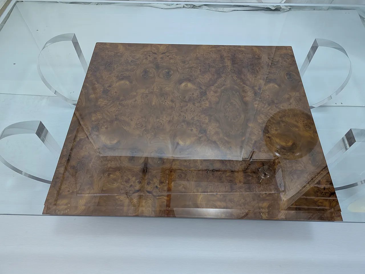 Tavolino da caffè in stile Hollywood Regency, anni '70 6