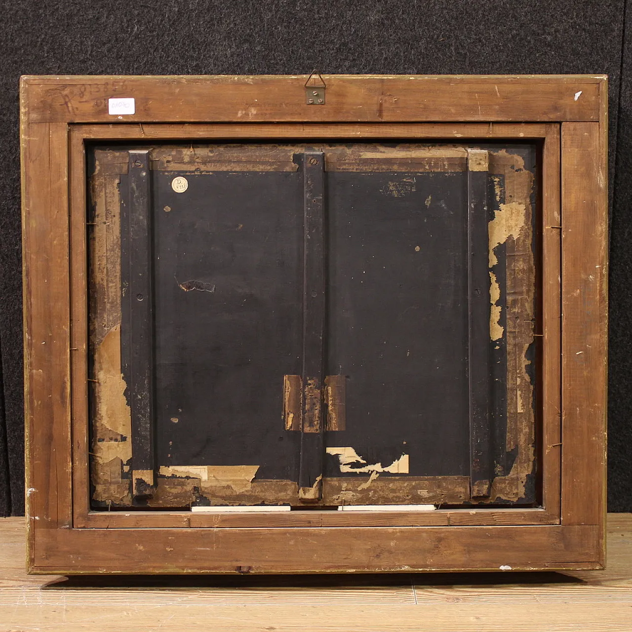 Spanish painting with flamenco dancer, signed Galgos 10