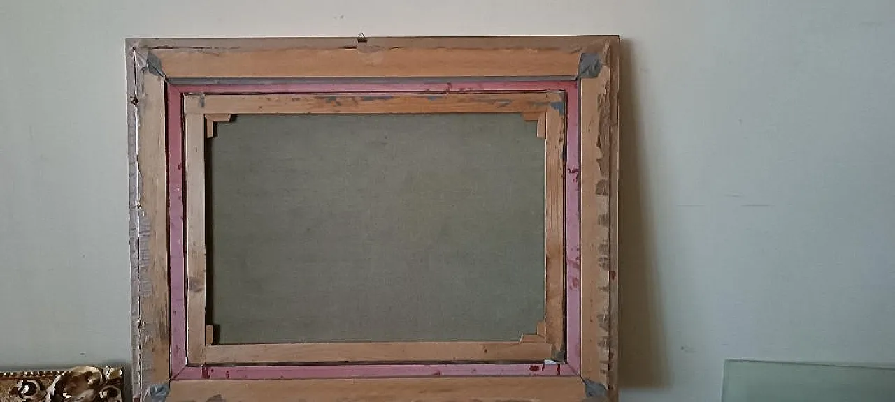 Dipinto di Antonio Pecoraro, olio su tela con cornice, anni '60 9