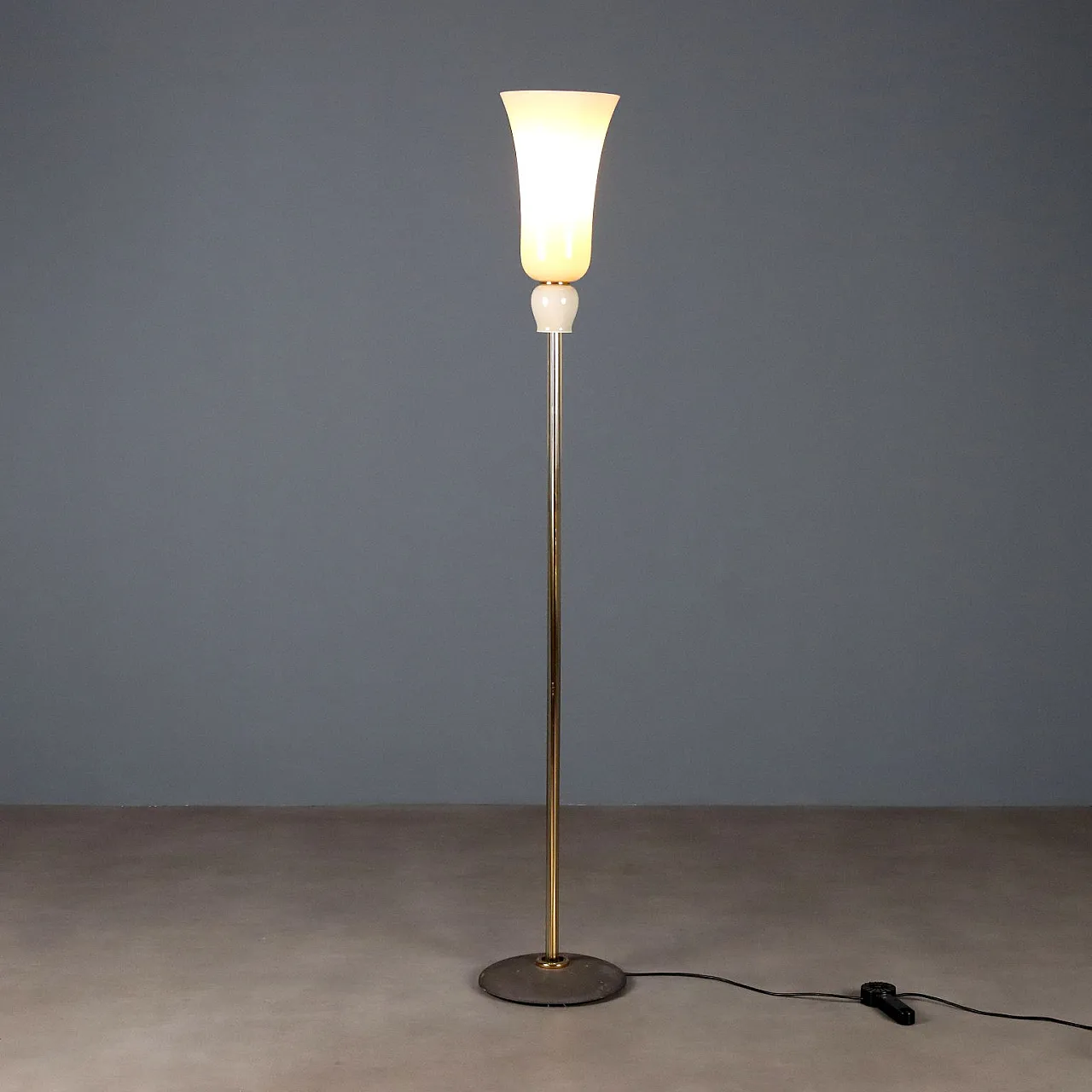 Lampada in metallo e vetro di Venini, anni '90 1