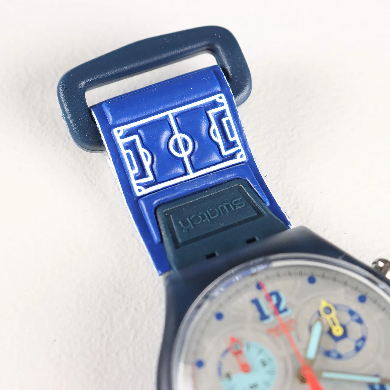Coppia di orologi Swatch a tema calcio, fine '900 3