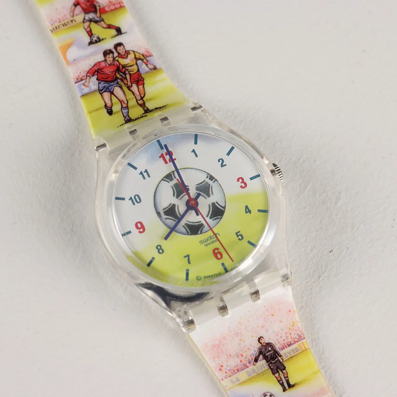 Coppia di orologi Swatch a tema calcio, fine '900 5