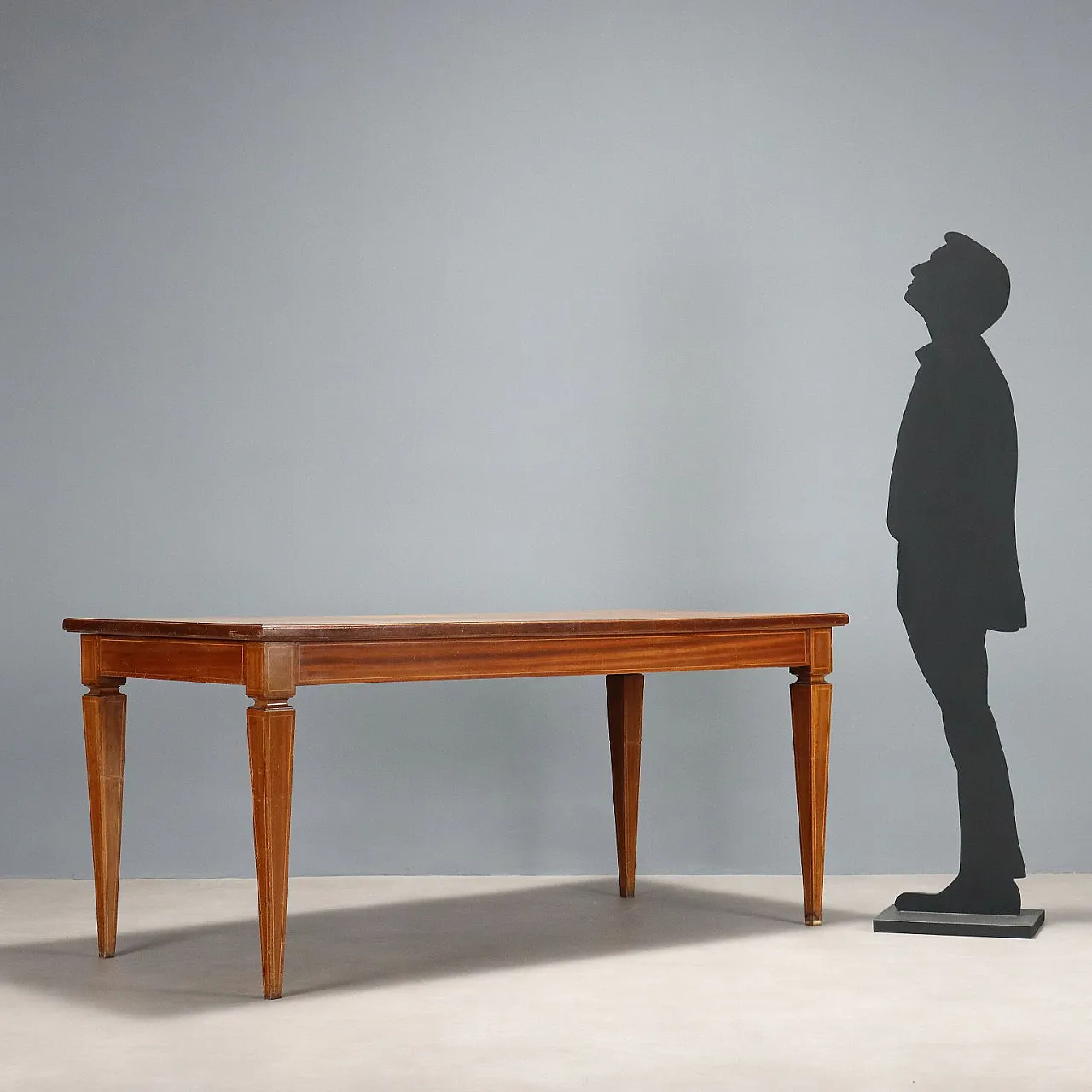 Dining room table in mahogany veneer, 1950s 2