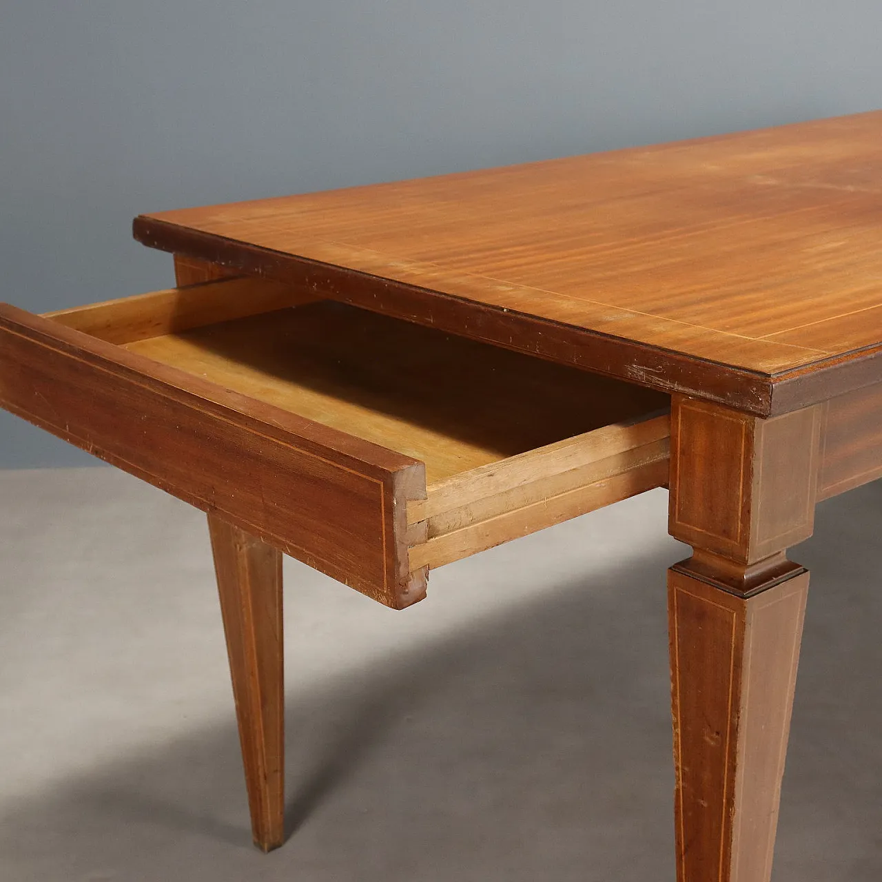 Dining room table in mahogany veneer, 1950s 4