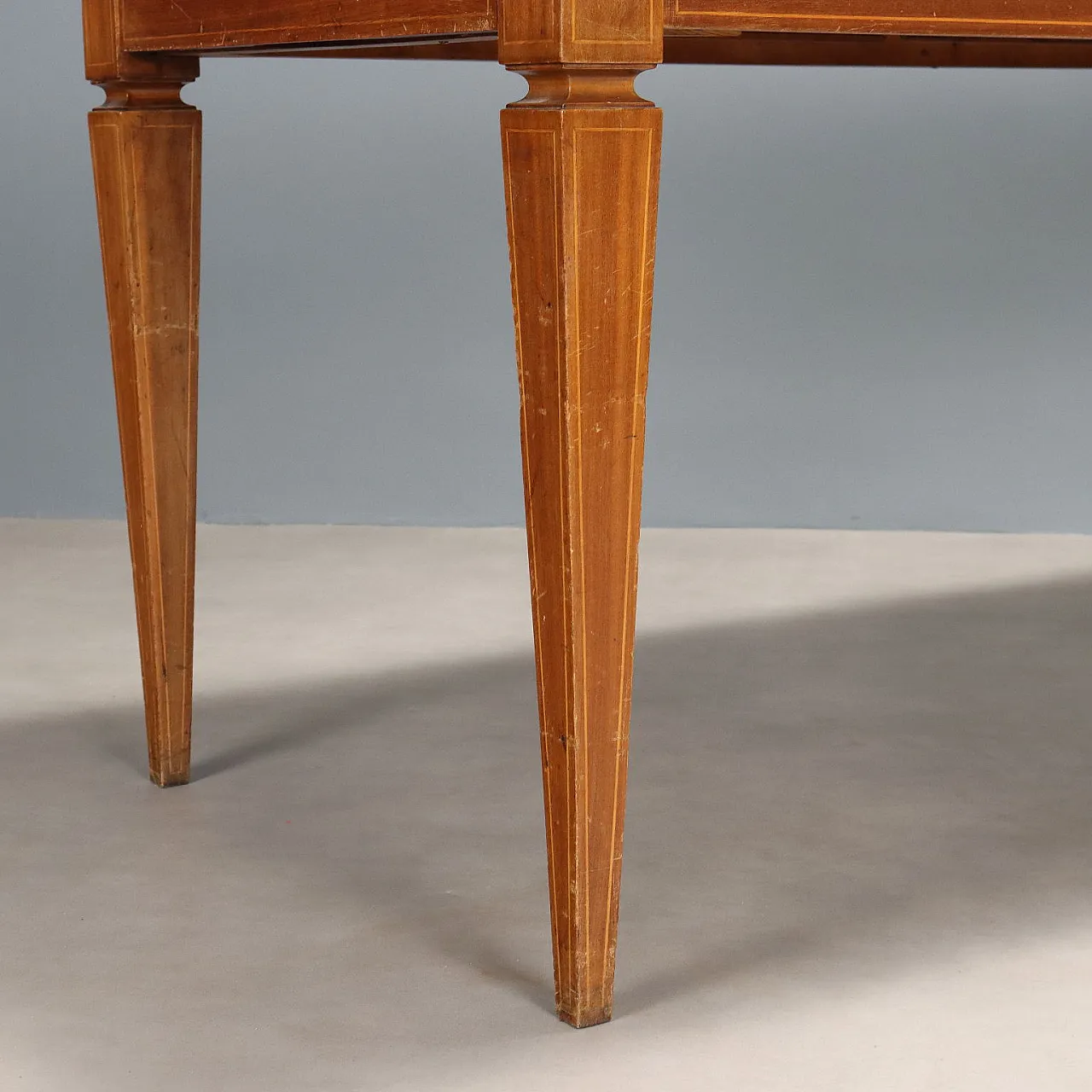 Dining room table in mahogany veneer, 1950s 6