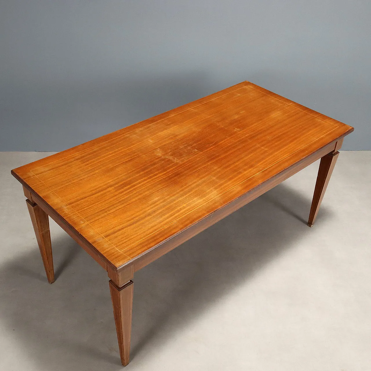 Dining room table in mahogany veneer, 1950s 7