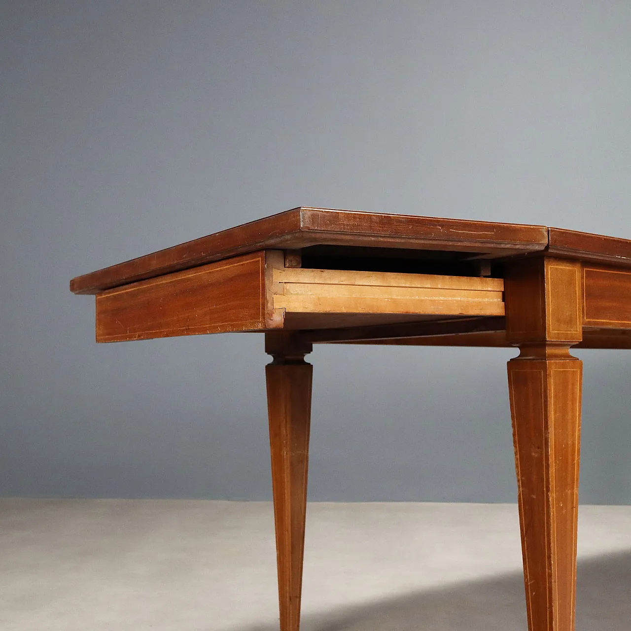 Dining room table in mahogany veneer, 1950s 9