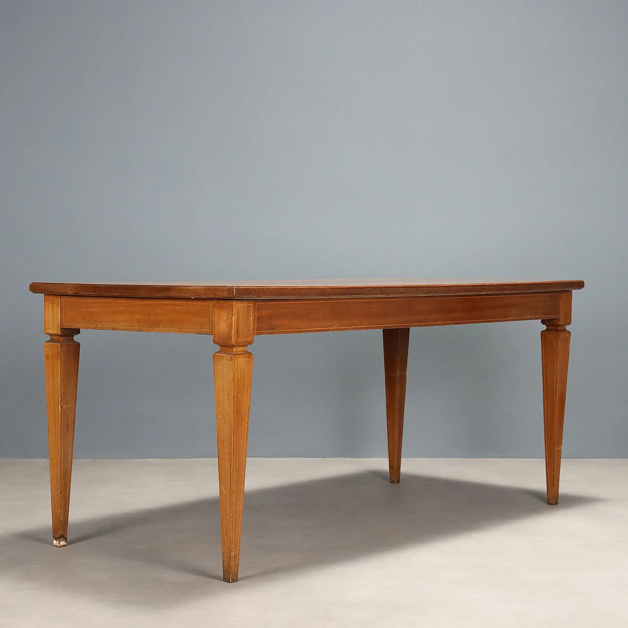 Dining room table in mahogany veneer, 1950s 10