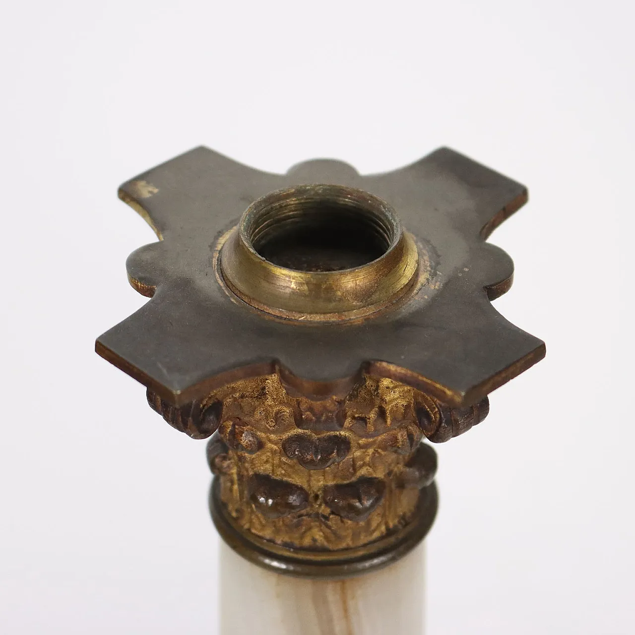Colonna in onice e bronzo dorato, inizio '900 4